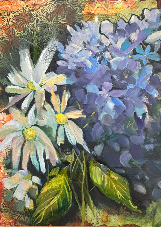 Daisies and Hydrangea