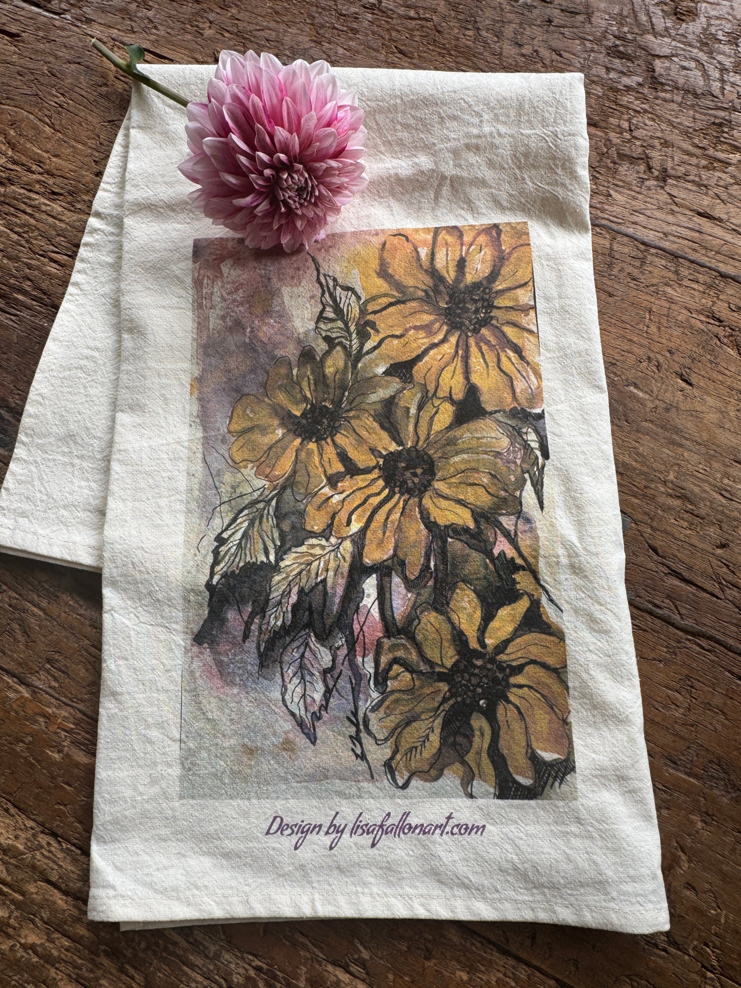 Sunflower Tea Towel