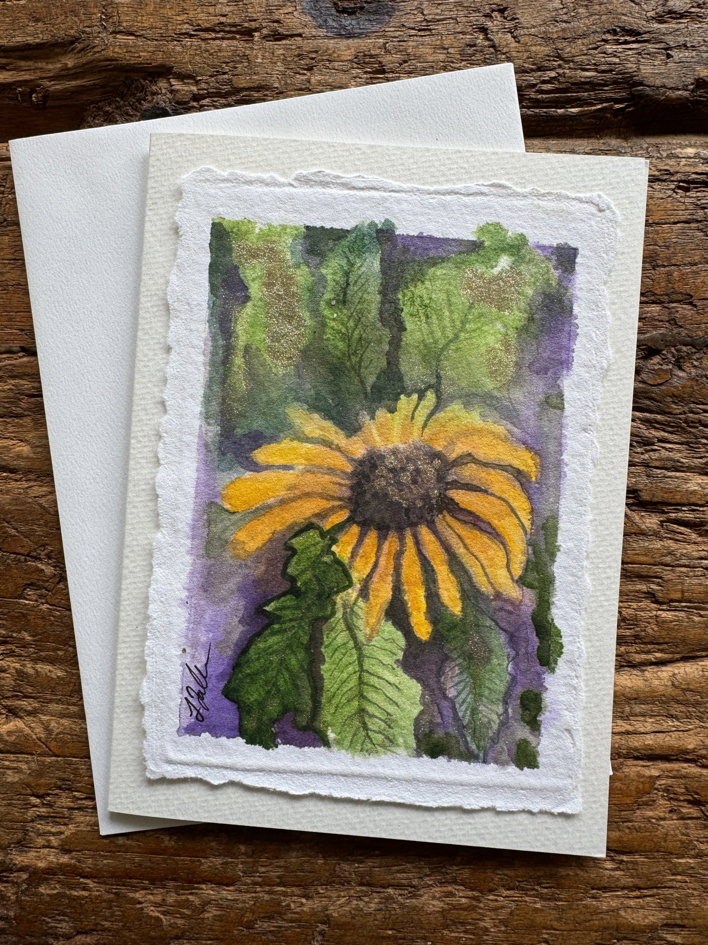 Black-eye Susan Watercolor Card
